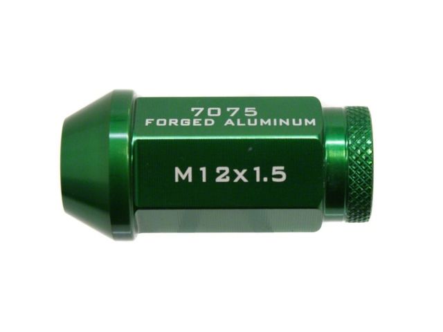 NRG 700 Series Extended Racing Lug Nuts M12x1.50mm Green 4 Nut Pack