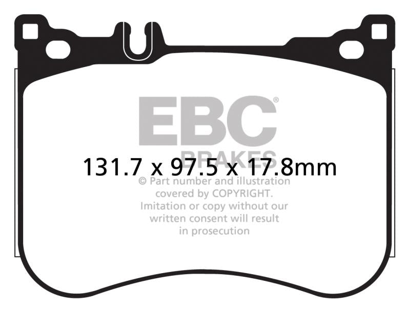 EBC 14+ Mercedes-Benz S550 4.7 Twin Turbo AMG Sport Pkg Redstuff Front Brake Pads DP32178C Main Image