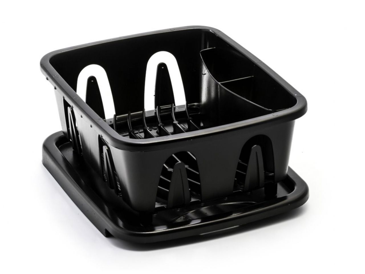 Camco Mini Dish Drainer & Tray - Black Bilingual