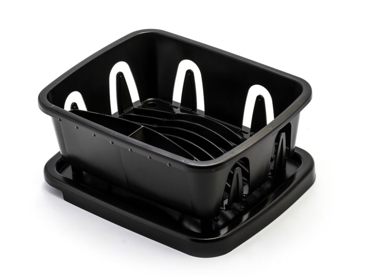 Camco Mini Dish Drainer & Tray - Black Bilingual