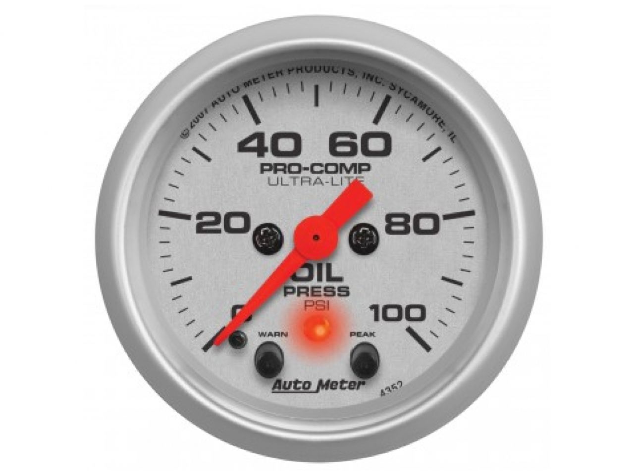 Autometer Oil Pressure Gauge 4352 Item Image