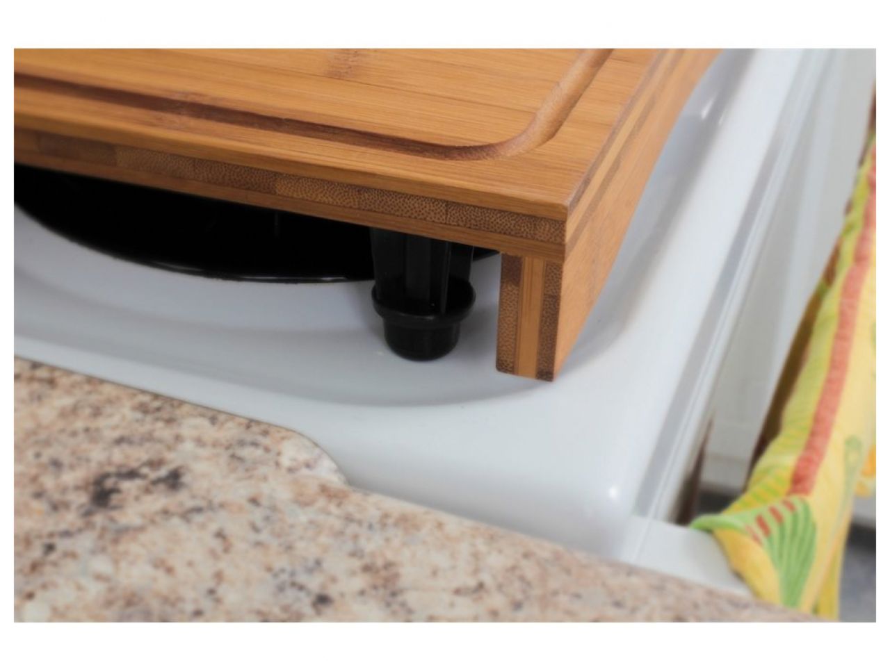 Camco Stove Top Work Surface - Bamboo (Two-Burner)