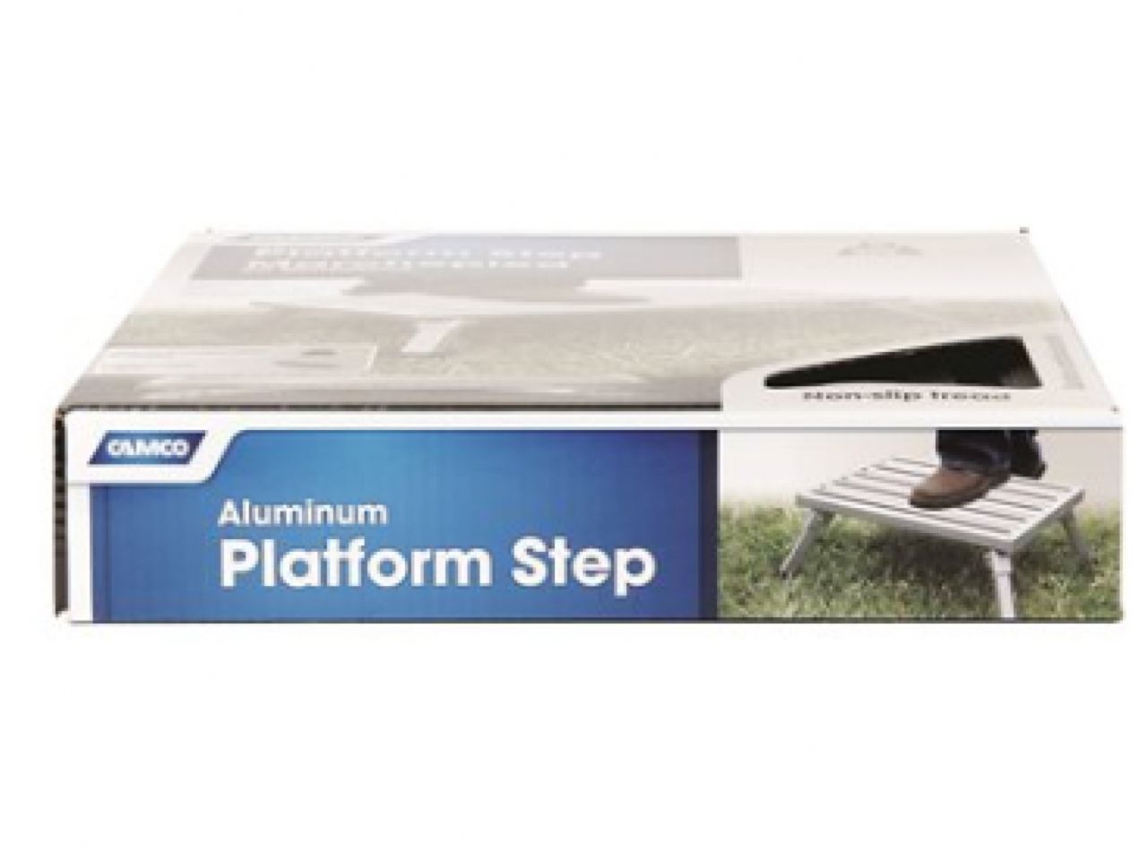 Camco Step Stool - Aluminum Platform Step, Fixed Height Bilingual