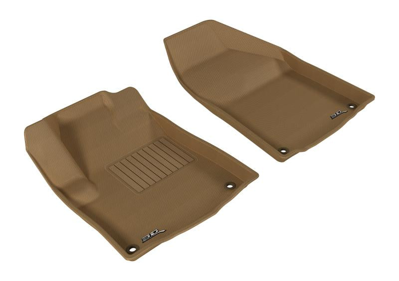 3D MAXpider 2014-2015 Jeep Cherokee Kagu 1st Row Floormat - Tan L1JP01011502 Main Image