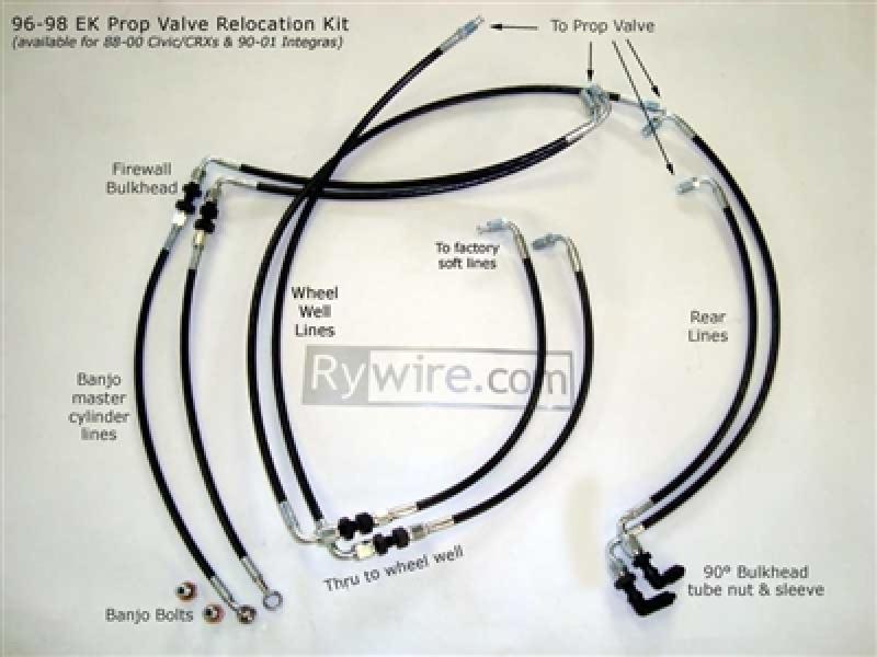 Rywire Proportion Valve Relocation Kit (Drop Ship Only - On PO Note Vehicle and Master Cyl Type) RY-PROPORTION-VALVE-RELOCATION-KIT Main Image