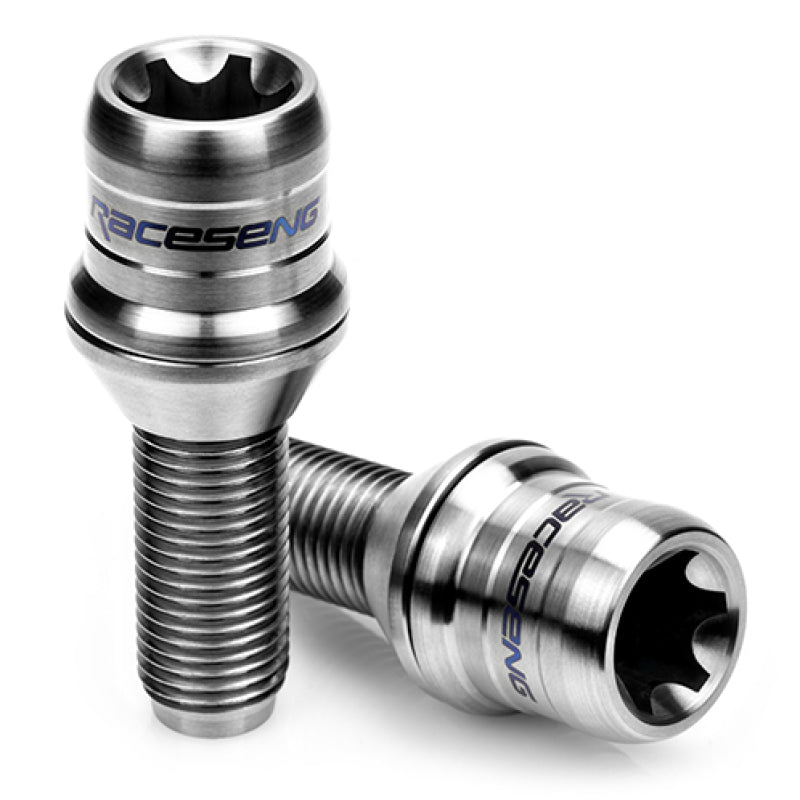 Raceseng TLR-1 Titanium Lug Bolt Set - M14x1.5mm / Conical 60 Deg. Floating Seat - Brushed 01033BRS10-01033BRS10-103102S20