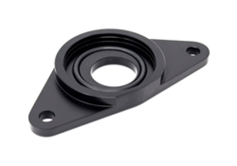 Torque Solution HKS BOV Adapter Flange: Subaru WRX / STi - Black TS-SU-HKS-BK