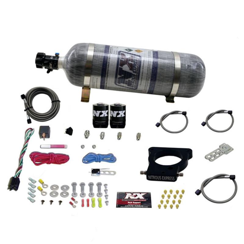 Nitrous Express GM LS 78mm 3-Bolt Nitrous Plate Kit (50-350HP) w/12lb Composite Bottle 20935-12 Main Image