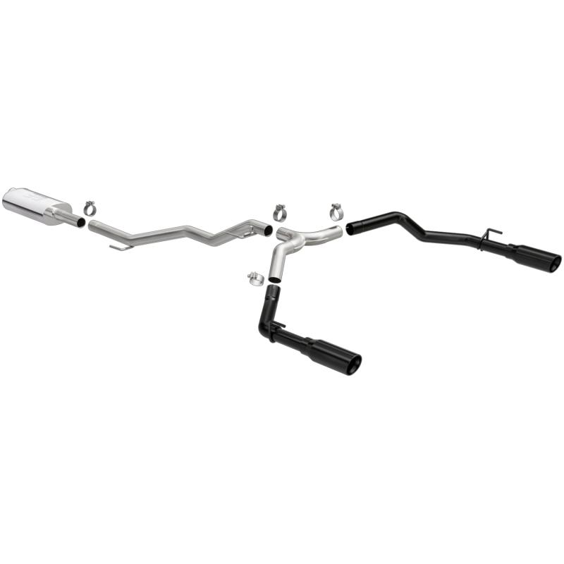 MagnaFlow 2020 Jeep Gladiator 3in Street Series Dual Split Exit SS Cat-Back Exhaust w/Black Tips 19487 Main Image