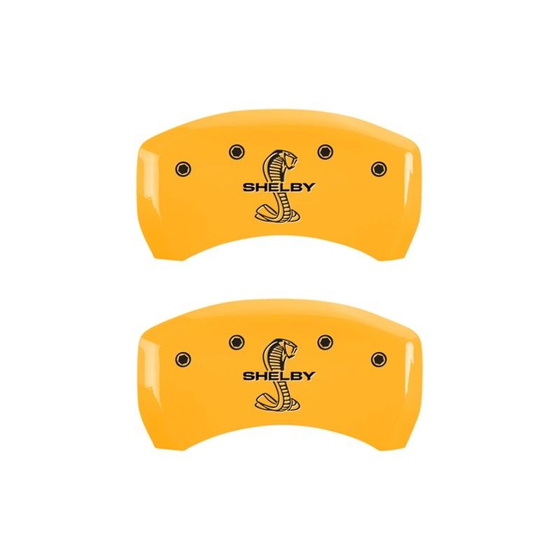 MGP Rear set 2 Caliper Covers Engraved Rear Tiffany Snake Yellow finish black ch 10203RSBYYL Main Image