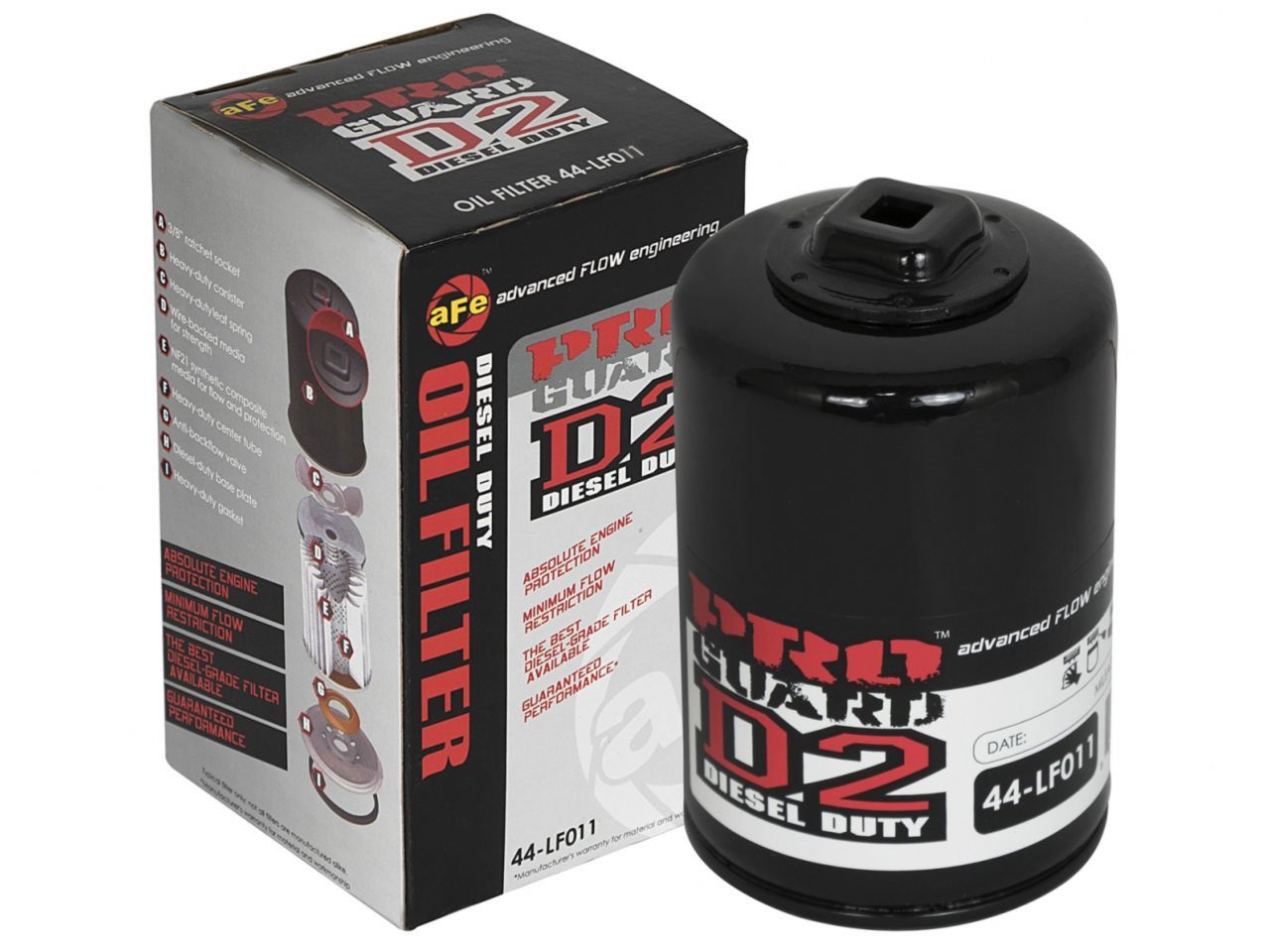 aFe Pro GUARD D2 Oil Filter (4 Pack) GM Trucks 99-05 V8-4.8L/5.3L/6.0L