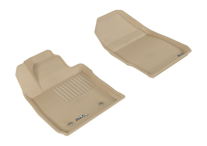 3D MAXpider 2011-2019 Ford Fiesta Kagu 1st Row Floormat - Tan L1FR08011502