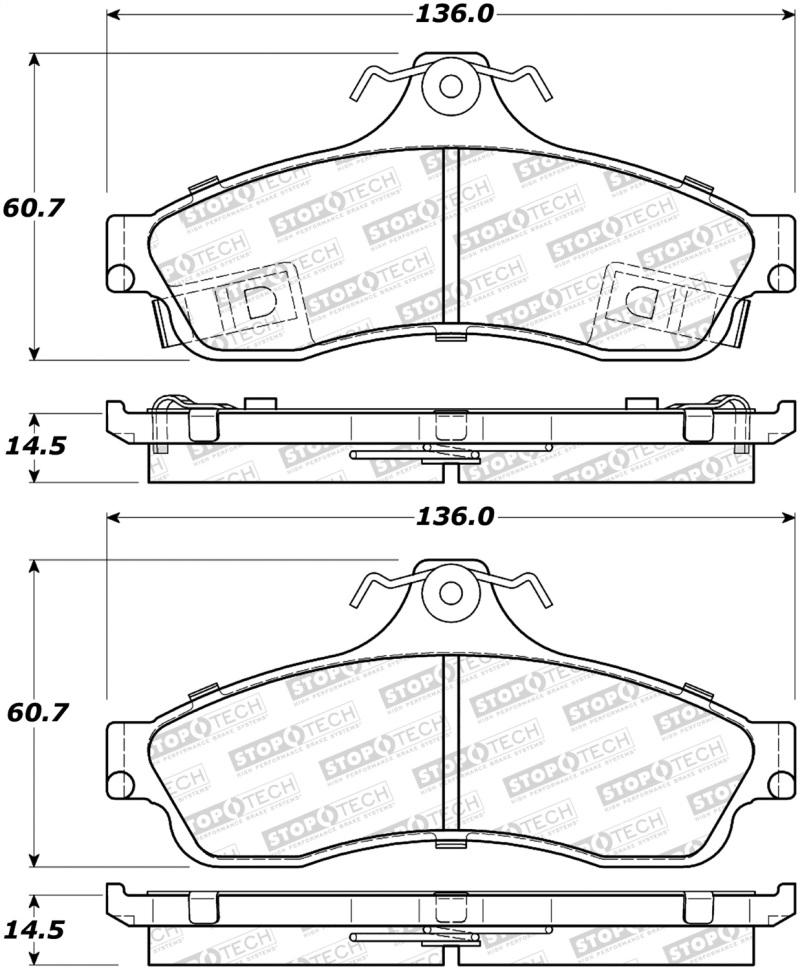 StopTech Street Brake Pads - Rear 308.06280 Main Image