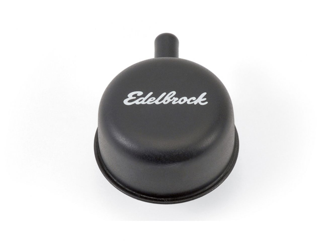 Edelbrock Round Cap with Nipple Black