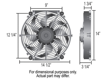 Derale 14 Tornado Elect. Fan/Thrmostat Kit