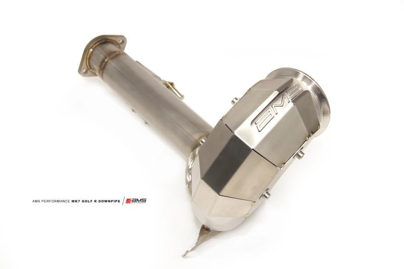 AMS Performance 2015+ VW Golf R MK7 Downpipe w/High Flow Catalytic Converter AMS.21.05.0001-1 Main Image