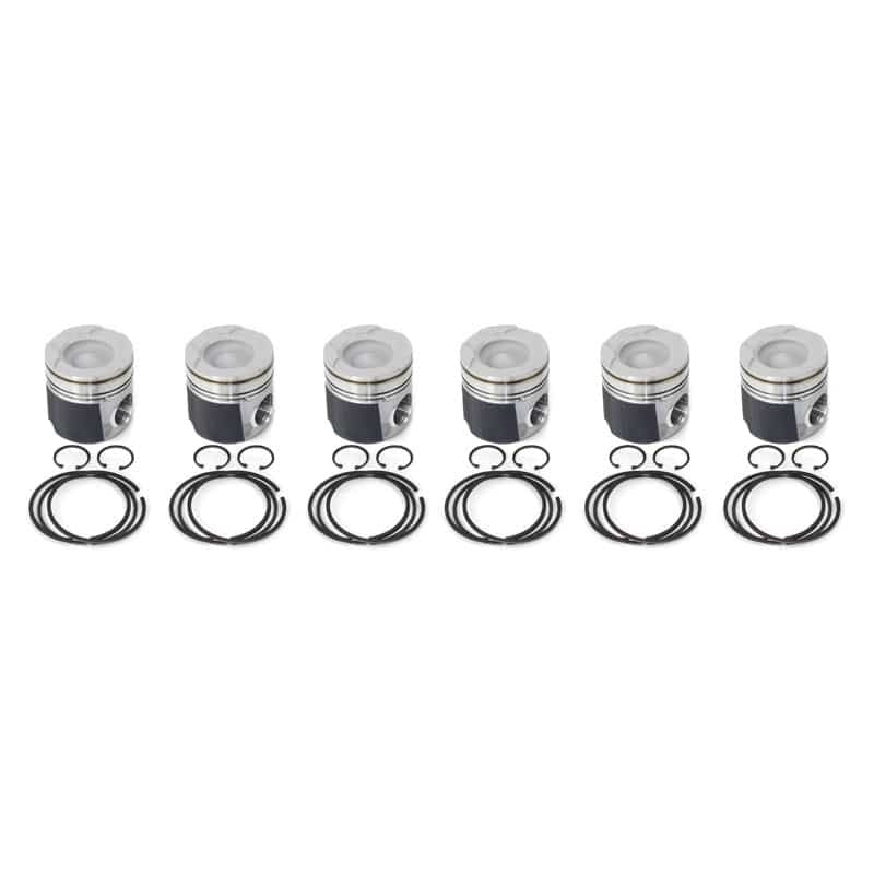 Industrial Injection 04.5-07 Dodge 24V STD Piston w/ Rings/Wrist Pins/Clips Coated / Chamfered - Set PDM-3673CC