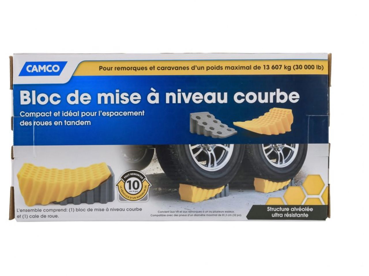 Camco Curved Leveler And Wheel Chock - Curved Leveler And Wheel Chock