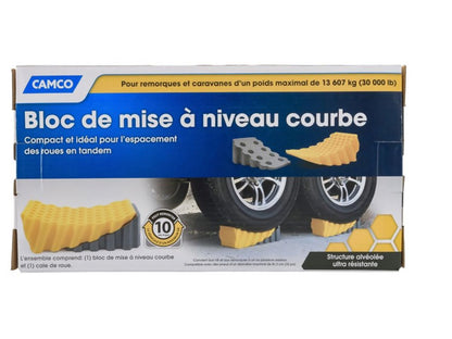 Camco Curved Leveler And Wheel Chock - Curved Leveler And Wheel Chock