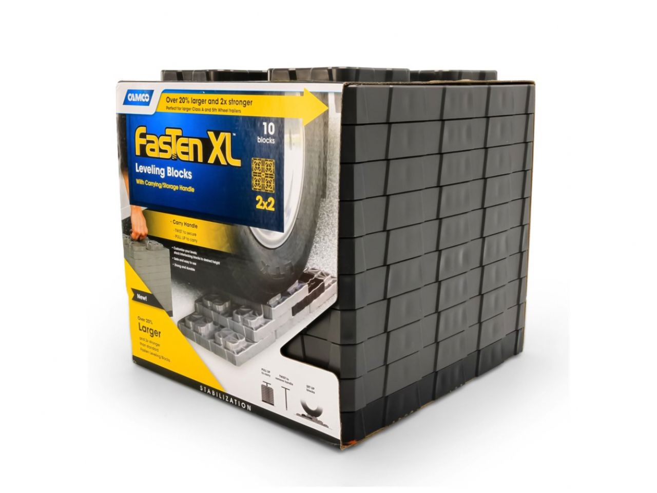 Camco FasTen Heavy Duty Leveling Blocks - Bilingual