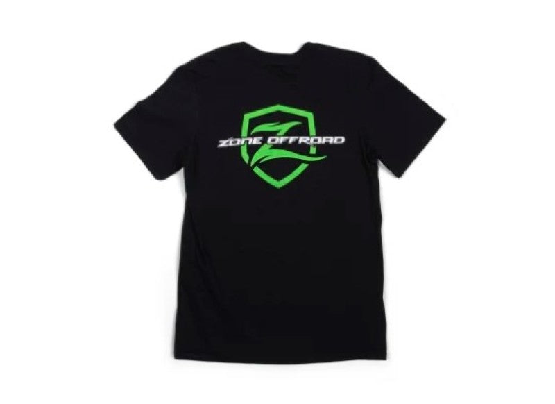 Zone Offroad Black Premium Cotton T-Shirt - Green Logo - XL ZONU9160XL