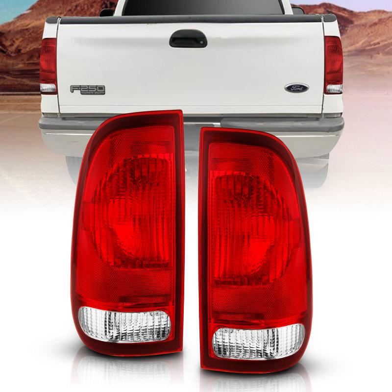 ANZO 1997-2003 Ford F-150 Taillight Red/Clear Lens (OE Replacement) 311307 Main Image