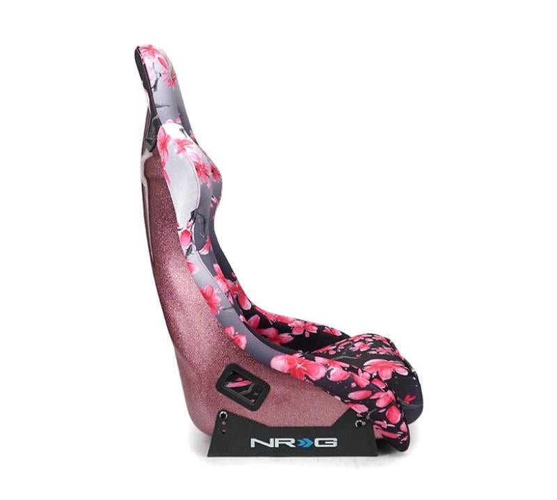 NRG FRP Bucket Seat PRISMA Japanese Cherry Blossom Edition W/ Pink Pearlized Back - Large FRP-302-SAKURA