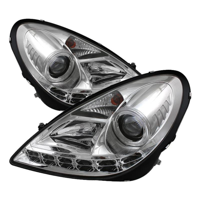 Spyder Mercedes Benz SLK 05-10 Projector Headlights Halogen Model- DRL Chrm PRO-YD-MBSLK05-DRL-C 5032539 Main Image