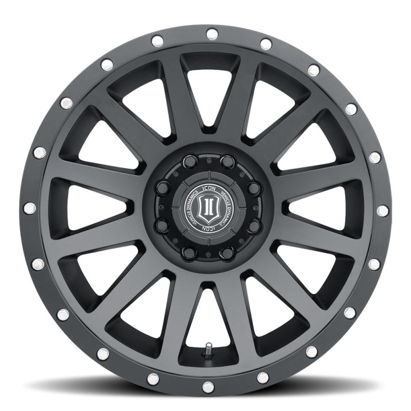 ICON Compression 20x10 8x6.5 -19mm Offset 4.75in BS 121.4mm Bore Satin Black Wheel 2020108047SB