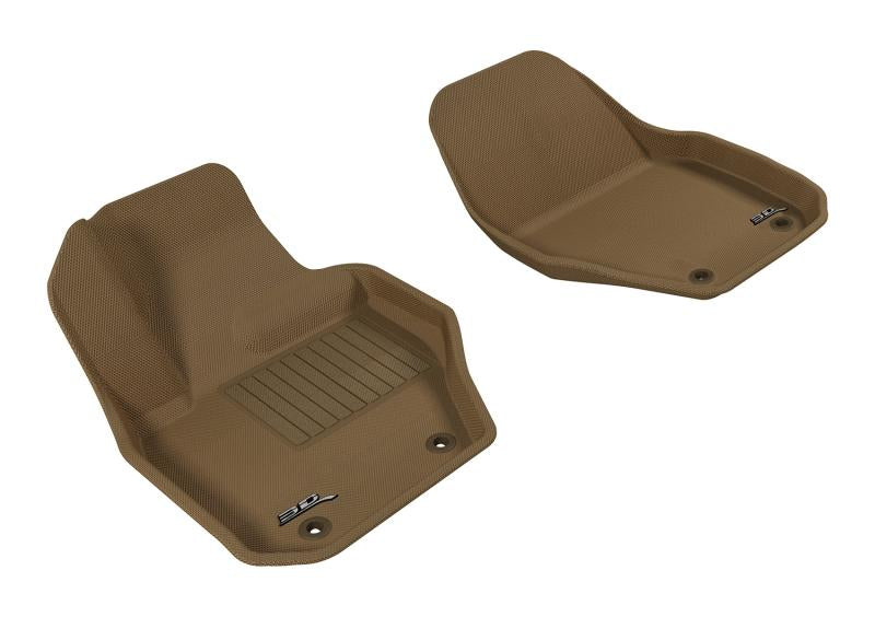 3D MAXpider 2010-2018 Volvo XC60/S60/V60 Kagu 1st Row Floormat - Tan L1VV01511502 Main Image