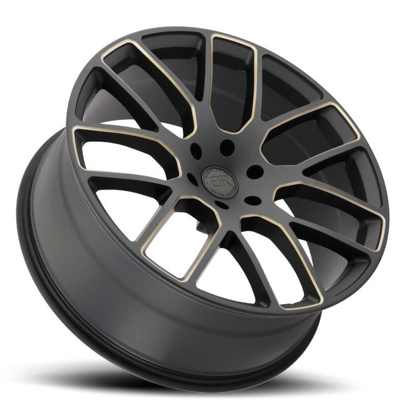 Black Rhino Kunene 22x9.5 5x127 ET30 CB 71.6 Matte Black w/Dark Tint Milled Spokes Wheel 2295KUN305127M71 Main Image