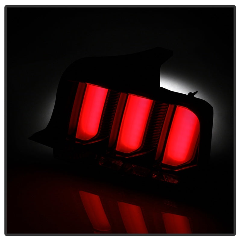 Spyder 05-09 Ford Mustang (Red Light Bar) LED Tail Lights - Smoke ALT-YD-FM05V3-RBLED-SM 5086723