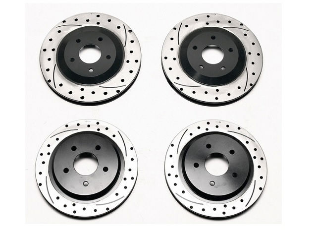 Wilwood Rotor Kit, Front/Rear-Drilled, 97-04 Corvette C5 All/ 05-13 C6 Base