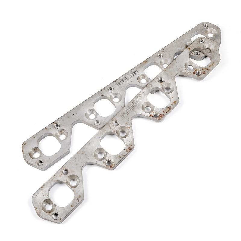 Stainless Works SBF Wide Rectangular Port Header Adapter 304SS Exhaust Flanges 1-7/8in-2in Primaries HFSBFBTADAPT Main Image