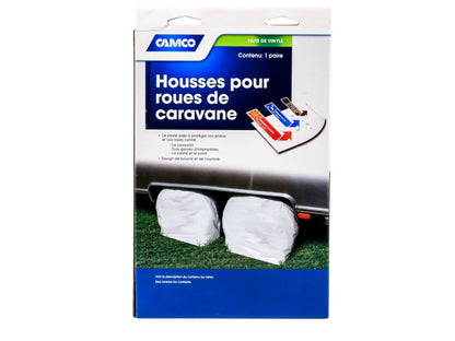 Camco Wheel & Tire Protector Covers - 27-29",Black Vinyl, Set / 2 Bilingual