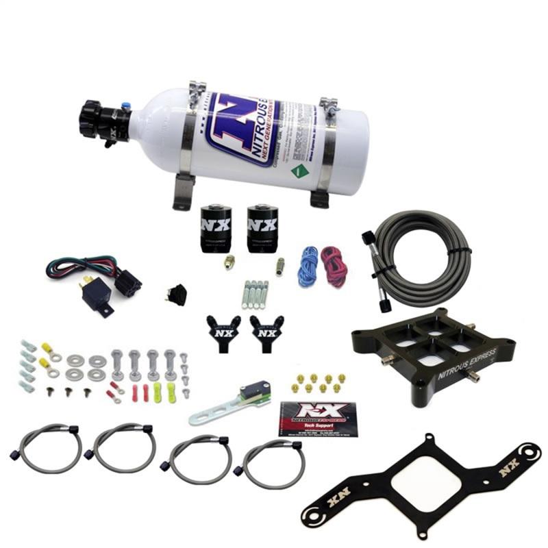 Nitrous Express 4150 Billet Crossbar Stage 6 Nitrous Kit (50-300HP) w/5lb Bottle 60042-05 Main Image