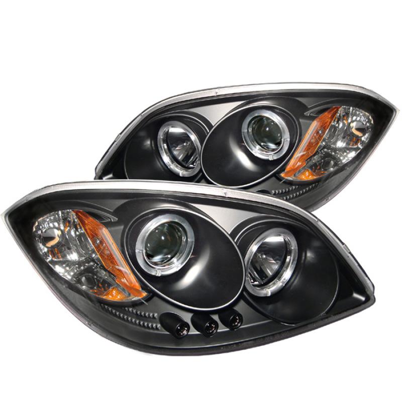 Spyder Chevy Cobalt 05-10/Pontiac G5 07-09 Projector Headlights LED Halo LED Blk PRO-YD-CCOB05-HL-BK 5009326 Main Image