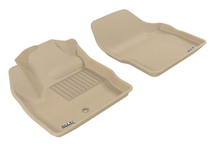 3D MAXpider 2007-2014 Land Rover Lr2 Kagu 1st Row Floormat - Tan L1LR00111502 Main Image