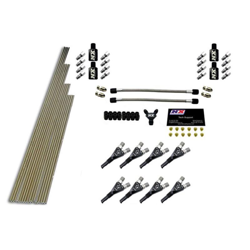 Nitrous Express 8 Cyl Shark Plumb Kit w/o Solenoids w/300HP Jets (Incl Hardware) 13389 Main Image