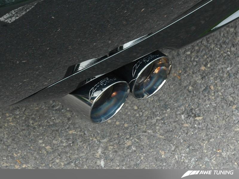 AWE Tuning Audi B7 S4 Track Edition Exhaust - Diamond Black Tips 3020-43010 Main Image