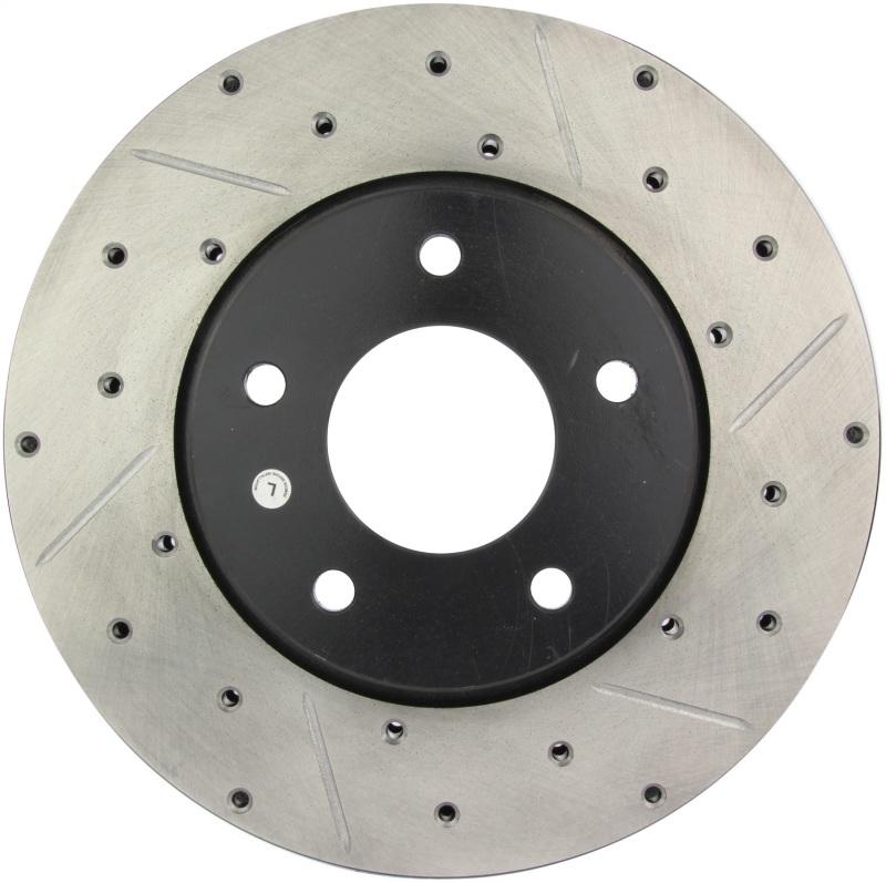 StopTech 98-03 Jaguar XJ8/Vanden Plas / 98-01 XJs / 97-99 XK8 Slotted & Drilled Left Front Rotor 127.20014L Main Image