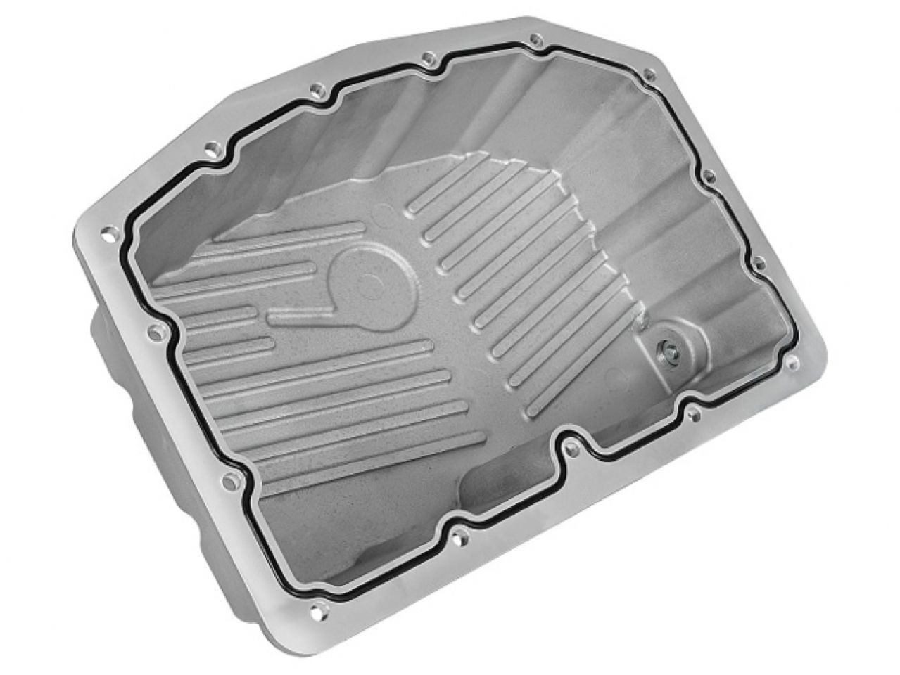 aFe Street Series Engine Oil Pan Raw w/ Machined Fins Ford Diesel Trucks