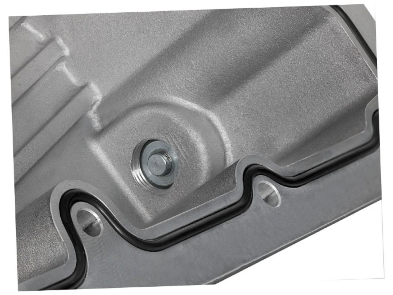 aFe Street Series Engine Oil Pan Raw w/ Machined Fins Ford Diesel Trucks