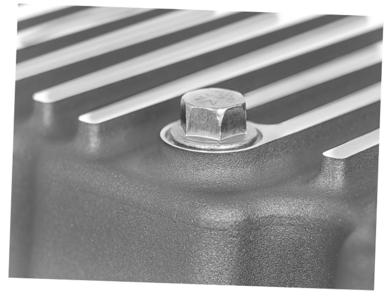 aFe Street Series Engine Oil Pan Raw w/ Machined Fins Ford Diesel Trucks