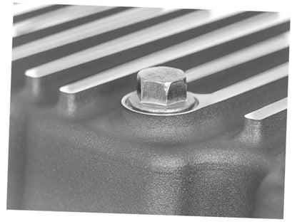 aFe Street Series Engine Oil Pan Raw w/ Machined Fins Ford Diesel Trucks