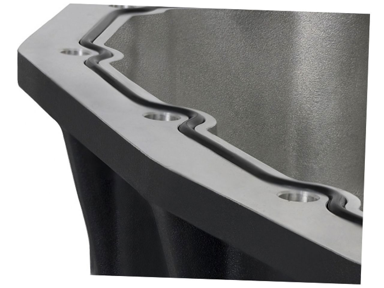 aFe Pro Series Engine Oil Pan Black w/ Machined Fins Ford Diesel Trucks