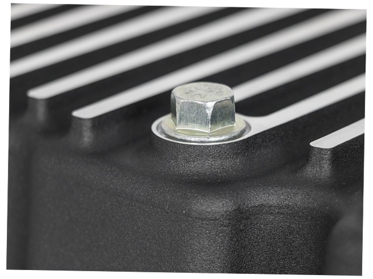 aFe Pro Series Engine Oil Pan Black w/ Machined Fins Ford Diesel Trucks