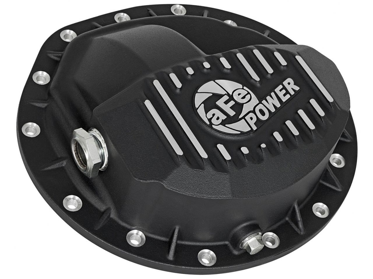 aFe Pro Series Rear Differential Cover Kit Black w/Machined Fins, Gear Oil