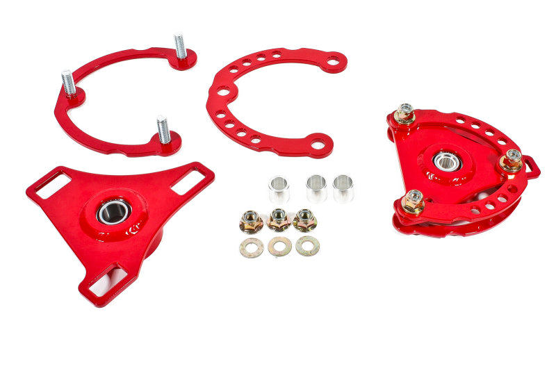 BMR 15-17 S550 Mustang Caster Camber Plates - Red CP001R