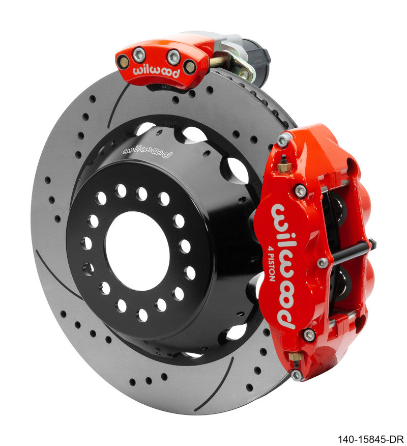 Wilwood Narrow Superlite 4R Rear P-Brk Kit 14.00in Rotor Big Ford  2.50in Offset - SRP Red 140-15845-DR